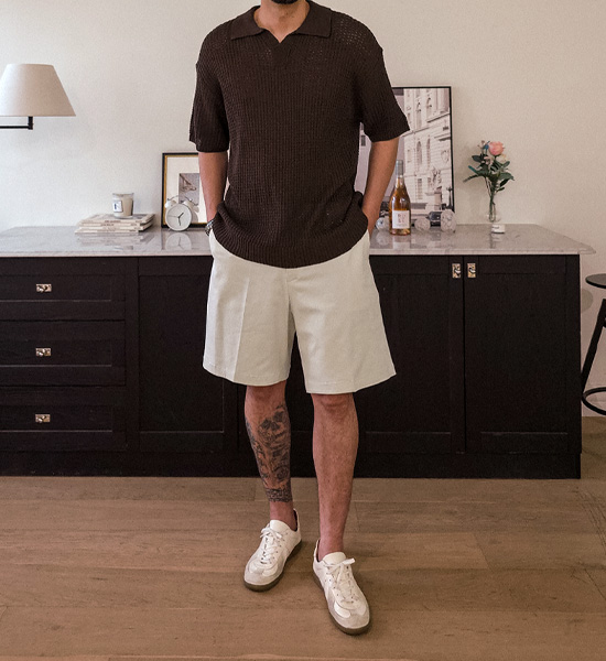 (L-5XL)<br>시나크 开领 短袖针织品 S002