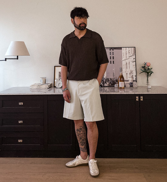 (L-5XL)<br>시나크 开领 短袖针织品 S002