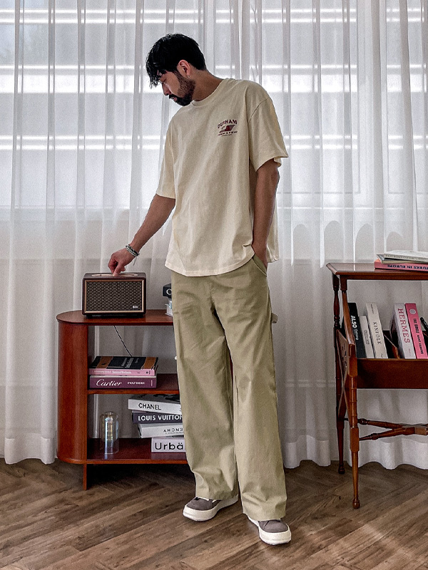 (L-5XL)<BR>노바니차 半宽配合 松紧带裤