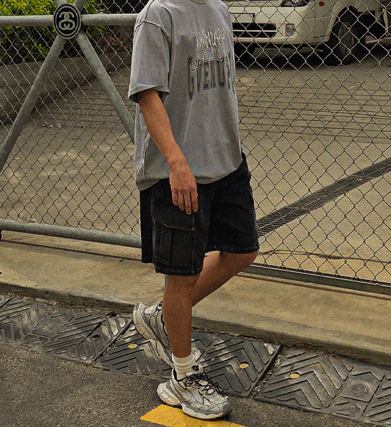 (M-6XL)<br>보이쿠아 货物绑带短裤 8100