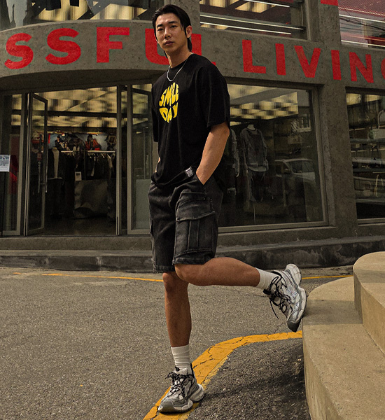 (M-6XL)<br>보이쿠아 货物绑带短裤 8100