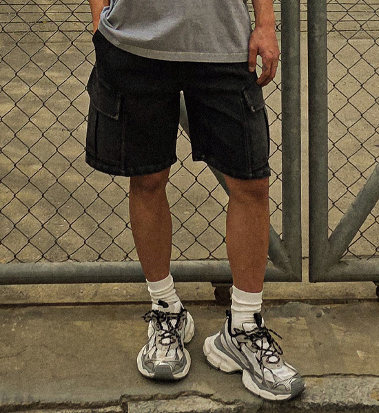 (M-6XL)<br>보이쿠아 货物绑带短裤 8100