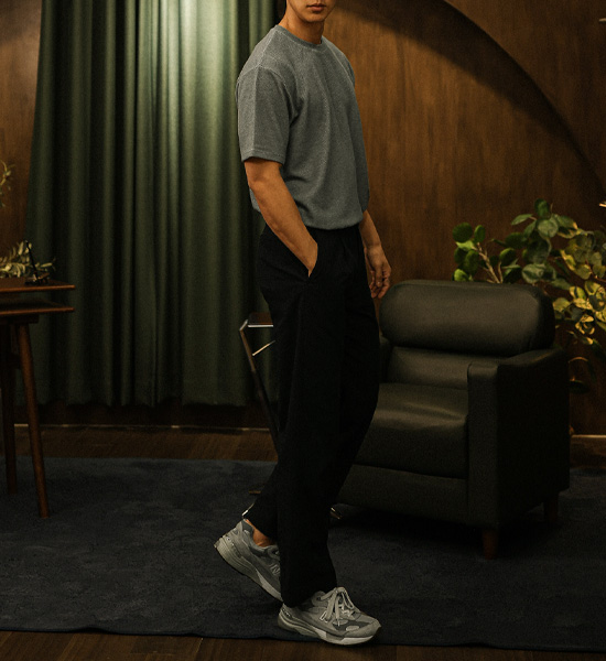 (28-40)<br>쿠루프 标准配合 后松紧带 宽松长裤 714