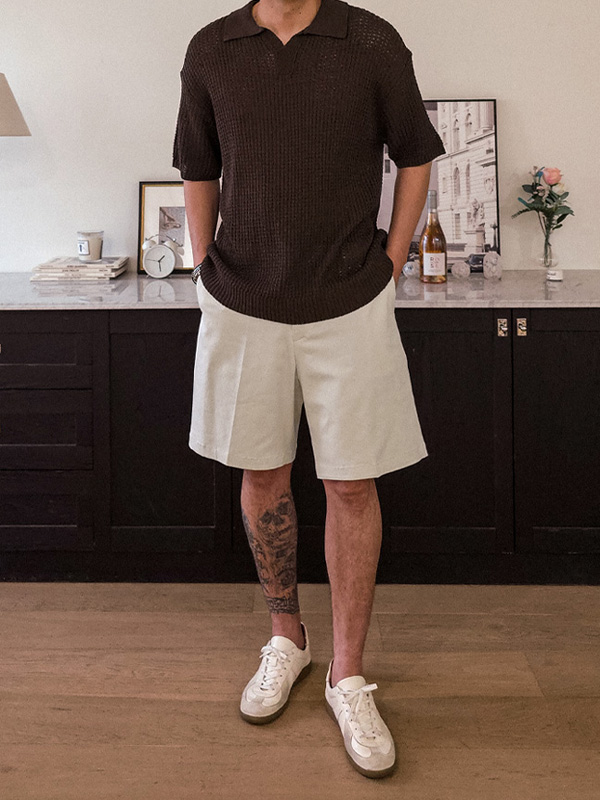 (L-4XL)<br>카타코이 后松紧带 短裤