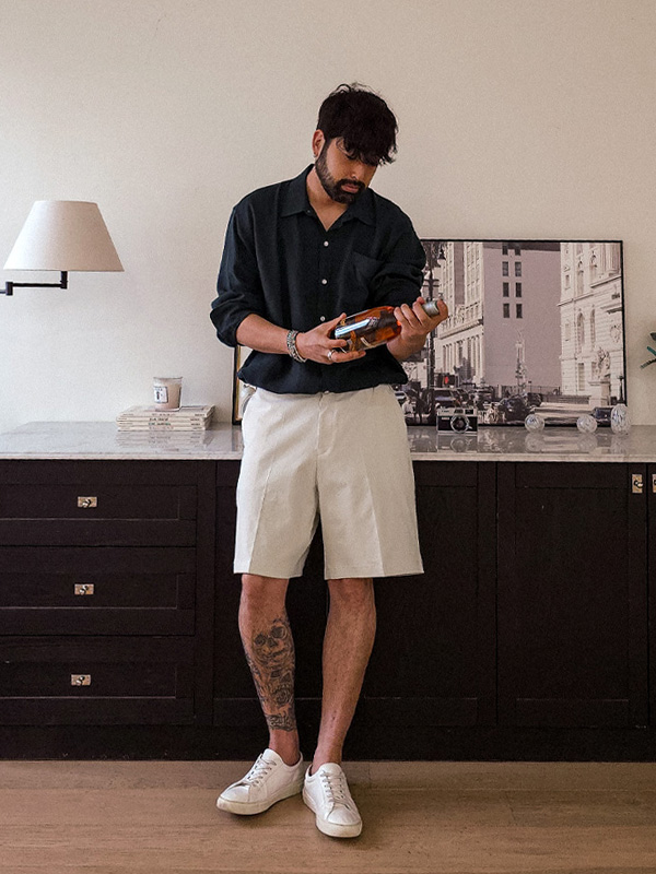 (L-5XL)<br>피아자노 亚麻衬衫 N006