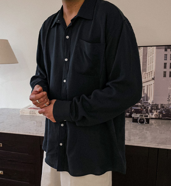 (L-5XL)<br>피아자노 亚麻衬衫 N006