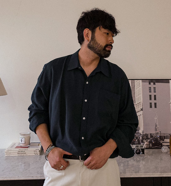 (L-5XL)<br>피아자노 亚麻衬衫 N006