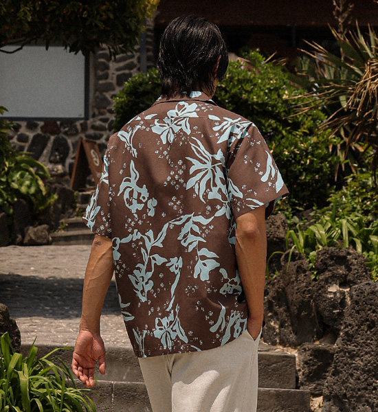 (XL-6XL)<br>리오세아 亚麻 开领 短袖衬衫 N008