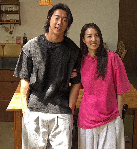 (M-6XL)<br>조나코 颜料 短袖T恤