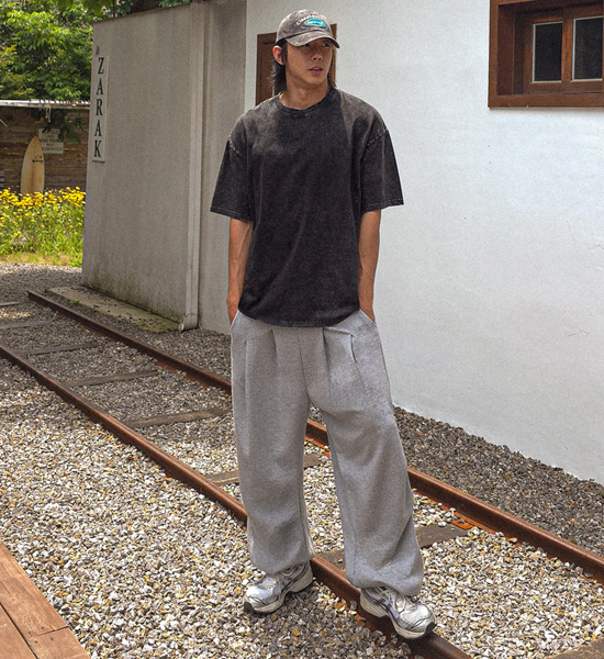 (M-6XL)<br>조나코 颜料 短袖T恤