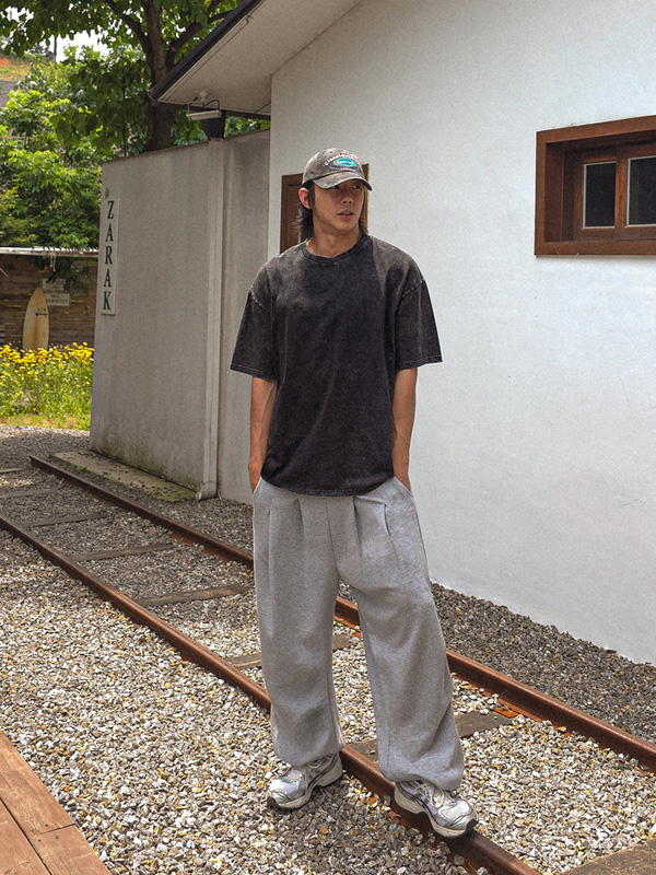 (M-6XL)<br>조나코 颜料 短袖T恤