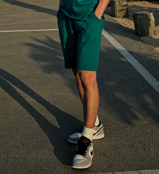 (L-5XL)<BR>올디핏 松紧带短裤