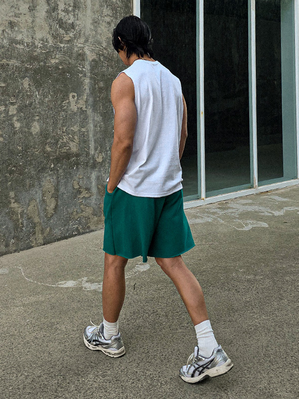 (L-5XL)<BR>올디핏 松紧带短裤