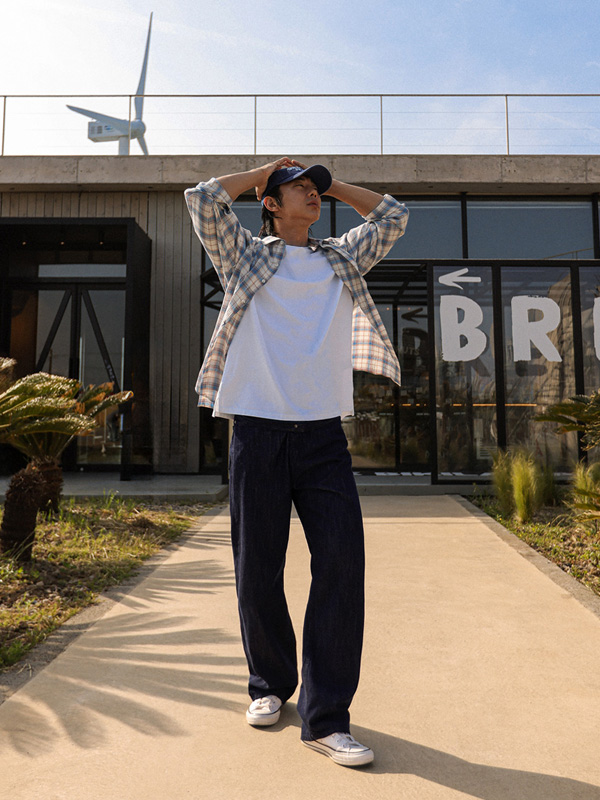 (L-5XL)<br>라드머노 格子衬衫 N014