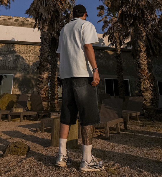 (XL-6XL)<br>크루노프 百慕大 牛仔束腰短裤 40