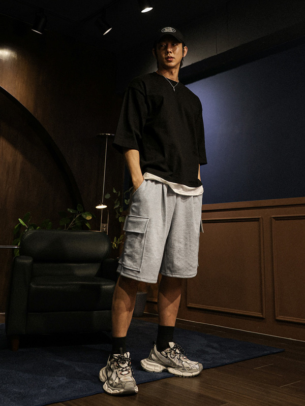 (XL-6XL)<br>럭커 分层 短袖T恤