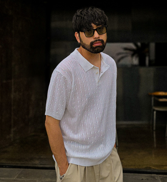 (L-5XL)<br>마그타르 短袖领针织品 S003