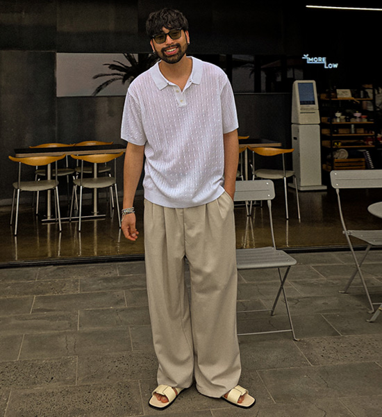 (L-5XL)<br>마그타르 短袖领针织品 S003