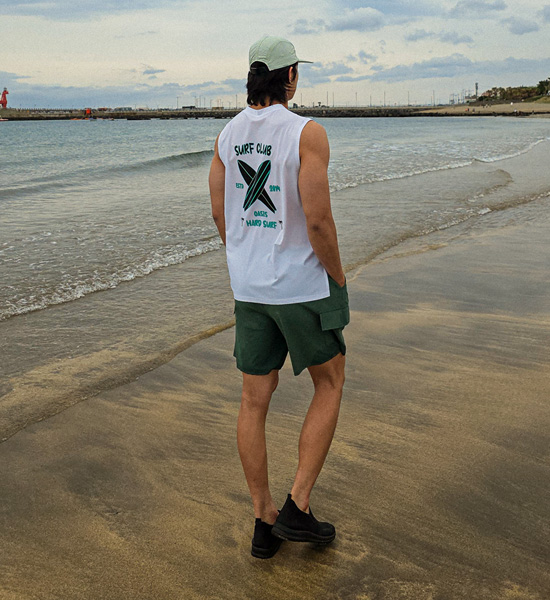 (L-5XL)<BR>서퍼클럽 防潮无袖衬衫 T035