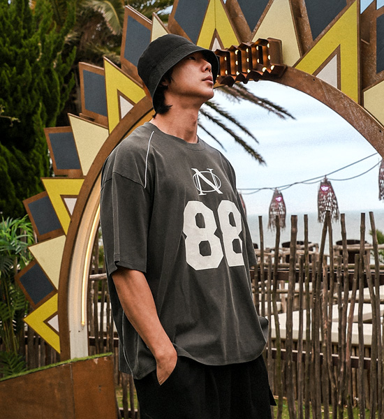 (XL-6XL)<br>아라로스 颜料 一件短袖橄榄球衫 T039