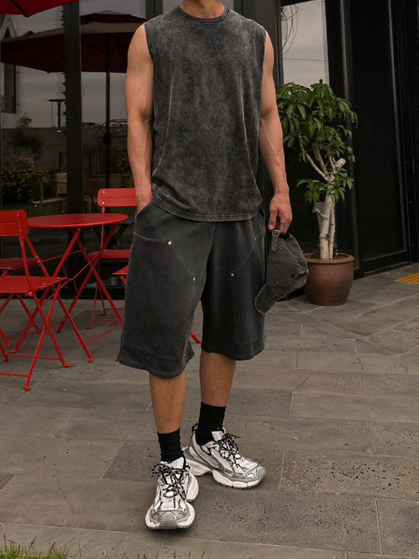 (XL-6XL)<br>그란하 颜料 百慕大 松紧带短裤 P007