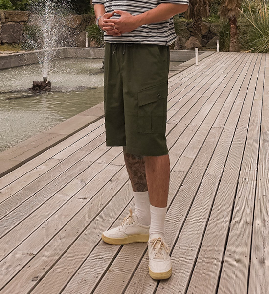 (L-5XL)<BR>마치티니 6부 货物绑带短裤