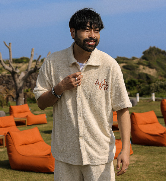 바르카우 타올지 短袖衬衫+로히야 타올지 松紧带短裤