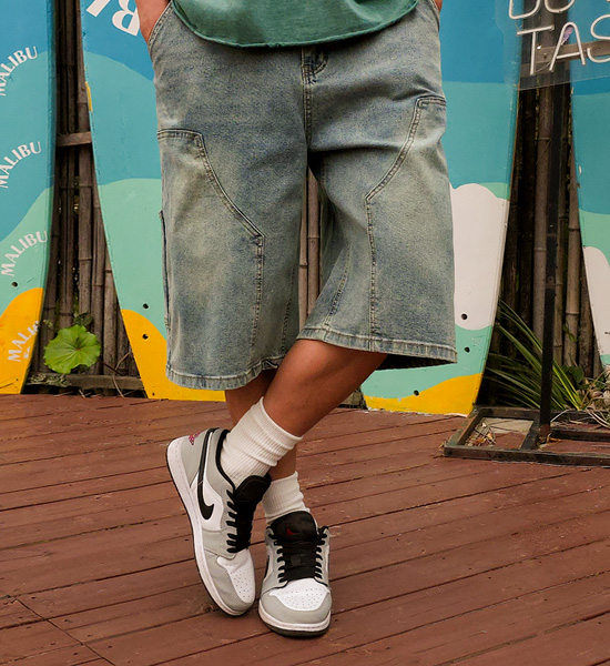 (M-4XL)<BR>아바칸 百慕大 牛仔束腰短裤 692