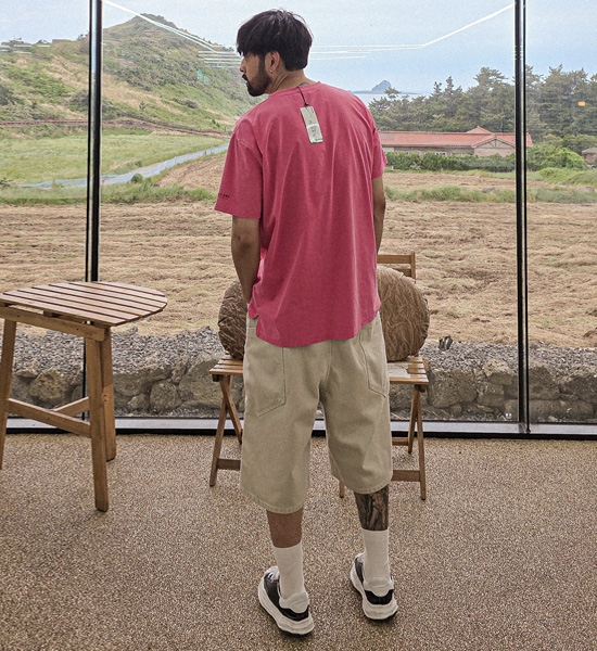 (XL-6XL)<br>포모나 颜料 短袖T恤 T027<br><font color="#072c81"><B>【 W.DNA 】</B></font>