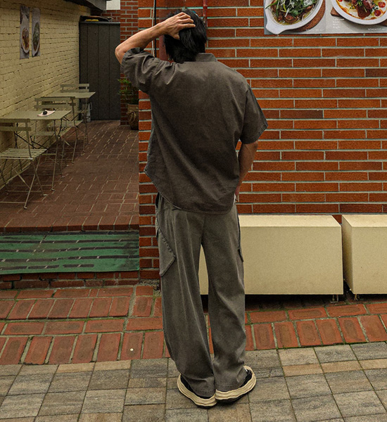 (XL-6XL)<br>카미얀 半宽配合 货物松紧带裤 8063