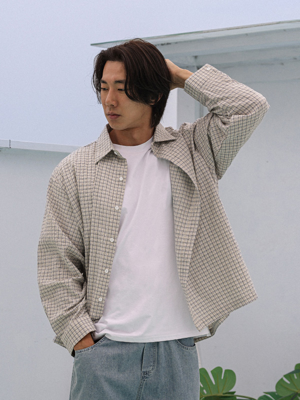 (XL-5XL)<BR>테임즈 格子衬衫