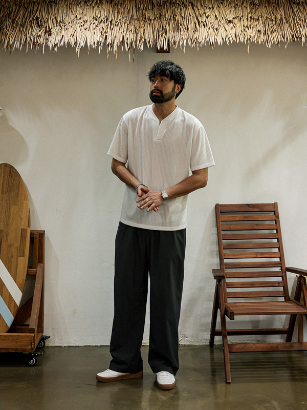 (L-4XL)<br>클린치 亨利颈 短袖T恤