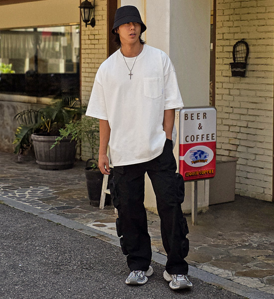 (XL-6XL)<br>에밀리오 포켓 短袖T恤