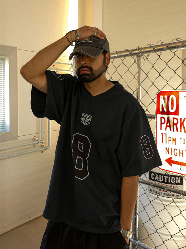 (XL-6XL)<br>카브로보 V字领 短袖T恤 928