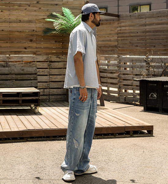 (28-40)<br>칸차스 半宽配合 牛仔裤 8931