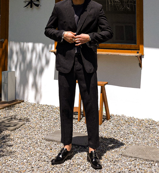 (S-6XL)<BR>요카나 休闲西服(7단)+사그라다 宽松长裤(7단)