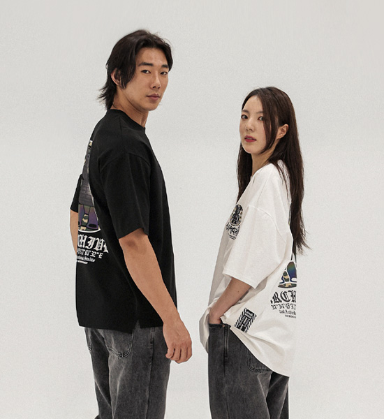 (L-5XL)<BR>루드차 短袖T恤