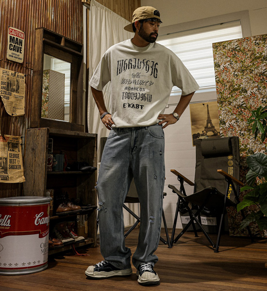 (28-40)<br>티라파타 半宽配合 牛仔裤 8952