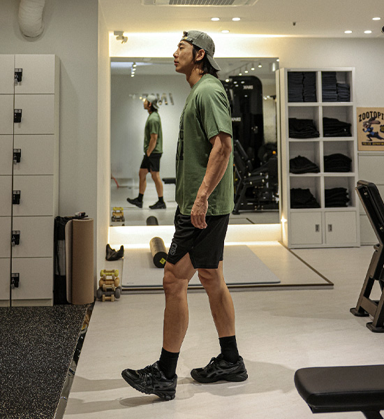 (L-6XL)<br>하일러스 模态的 헬스반팔티 T040