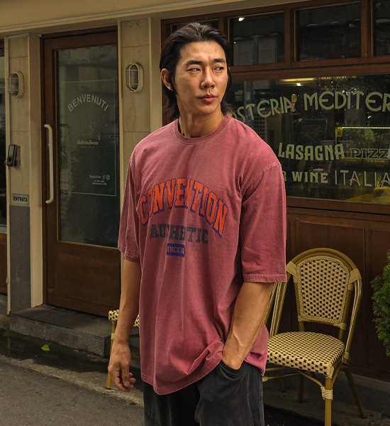 (XL-6XL)<BR>픽턴 颜料 短袖T恤