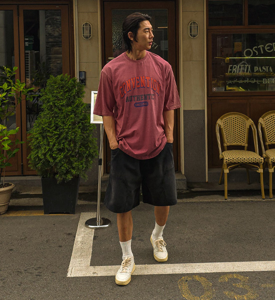 (XL-6XL)<BR>픽턴 颜料 短袖T恤