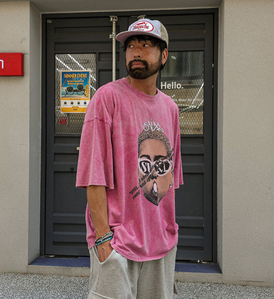 (XL-6XL)<BR>로차노 颜料 短袖T恤 T315