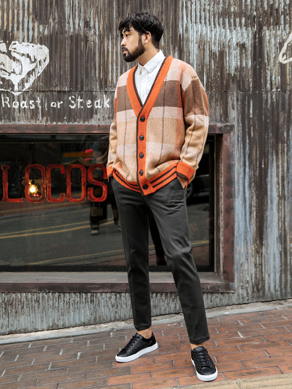 (L~5XL)<BR>델시아 格子开衫