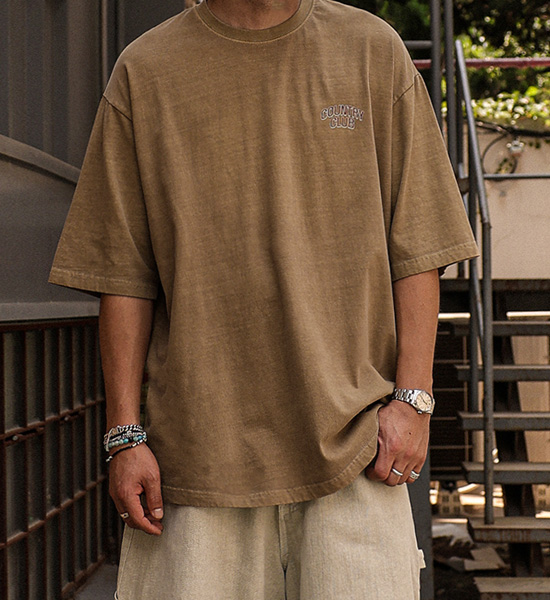 (XL-6XL)<BR>라티피야 颜料 短袖T恤