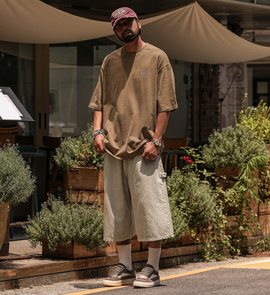 (XL-6XL)<BR>라티피야 颜料 短袖T恤