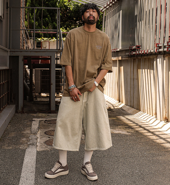 (XL-6XL)<BR>라티피야 颜料 短袖T恤