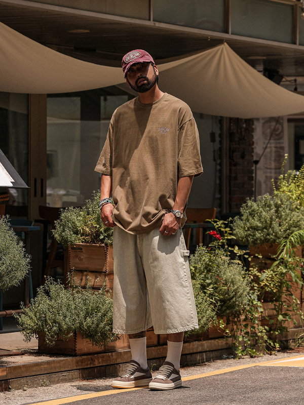 (XL-6XL)<BR>라티피야 颜料 短袖T恤