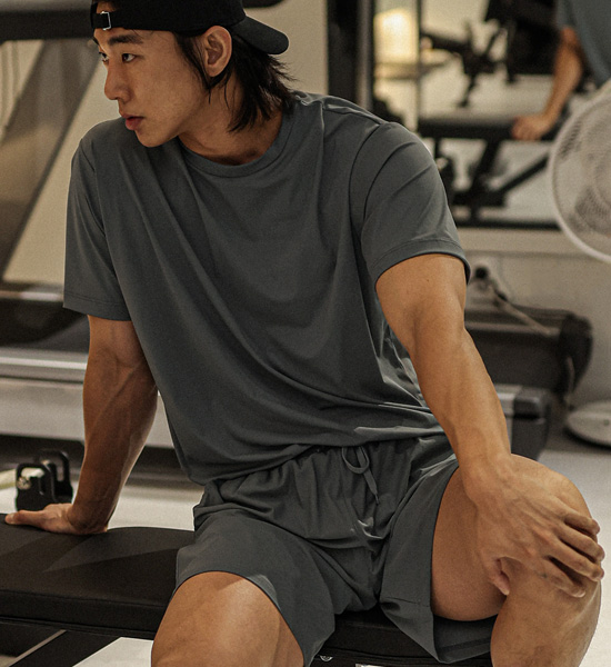 (L-6XL)<BR>알파샤 冷却系统 短袖T恤+카이미야 冷却系统 松紧带短裤<br><font color="#072c81"><B>[ W.DNA ]</B></font><br><font color="#098a09"><B>选择长度 (基础,长款+4cm)</B></font>