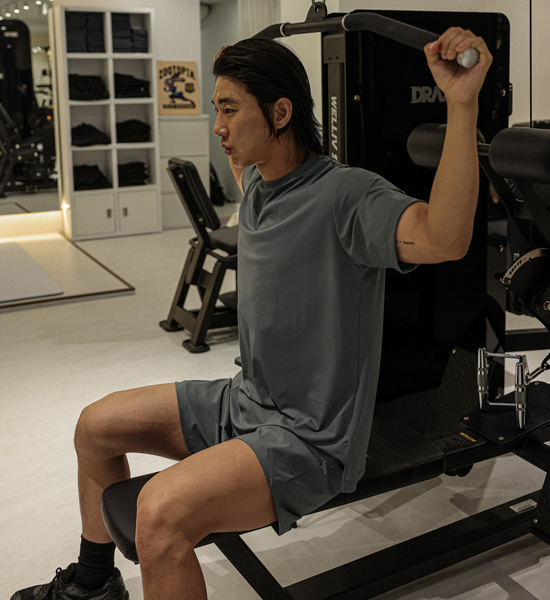 (L-6XL)<BR>알파샤 冷却系统 短袖T恤+카이미야 冷却系统 松紧带短裤<br><font color="#072c81"><B>[ W.DNA ]</B></font><br><font color="#098a09"><B>选择长度 (基础,长款+4cm)</B></font>