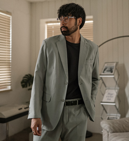 (M-4XL)<BR>알쿠르나 外套+비스마야 修身 옆밴딩슬랙스